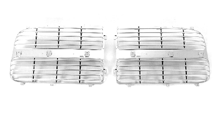 Chrome Bar Style Grille Inserts 02-05 Ram 1500, 03-05 Ram HD - Click Image to Close